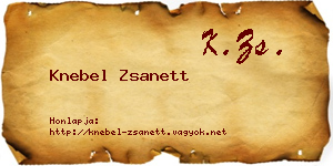 Knebel Zsanett névjegykártya